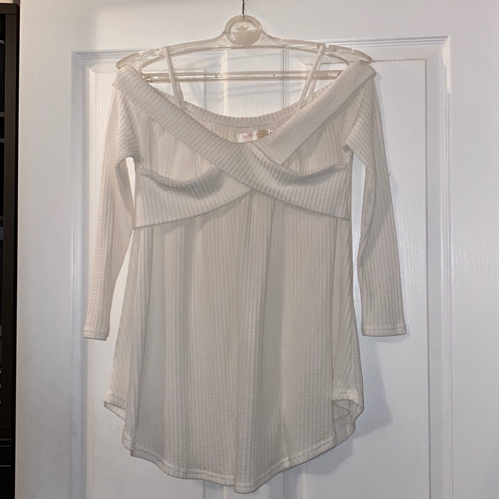 White off shoulder tunic